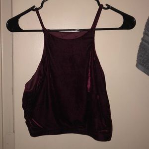 Velvet crop top